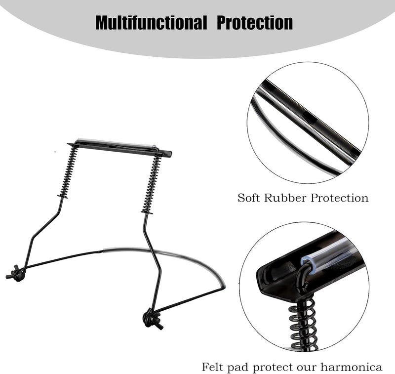 MOONBACK Harmonica Holder Set, 10 Holes Diatonic Blues Harmonica Key of C, Adjustable and Professional Harmonicas Holder Neck For Beginner, Students, Adult, Friends, Gift Update - Image 4